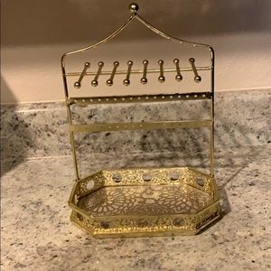 Gold jewelry stand